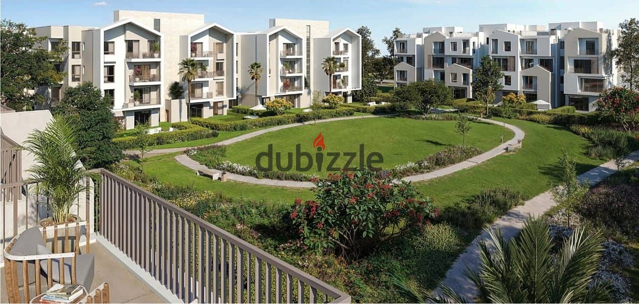 Duplex with garden for sale in installment in karmell sodic prime location in sheikh zayed next to beverly hills 2