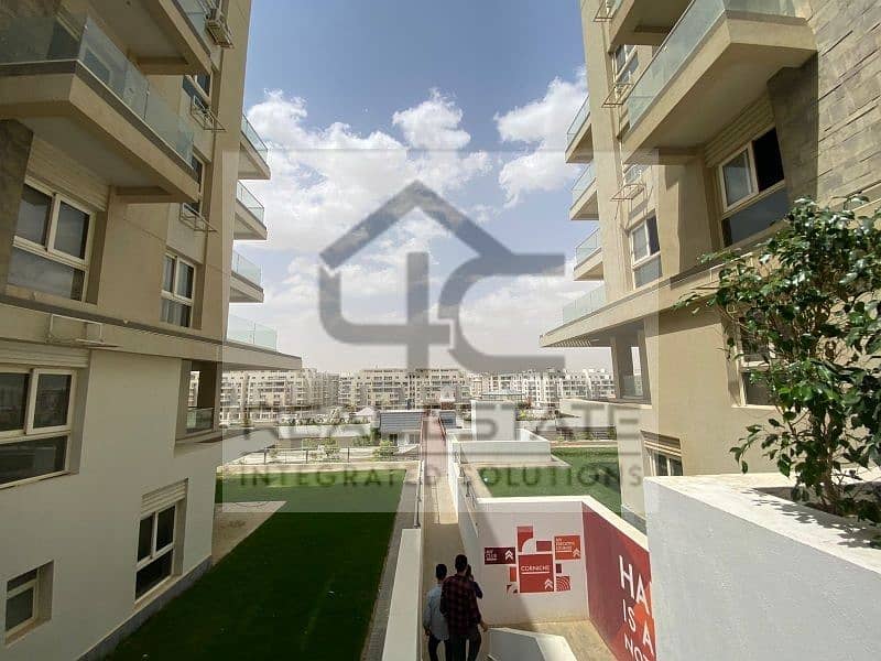 with the old price, own apartment of 150 m  on the largest view and landscape, in a prime location in the heart of New Cairo. 1