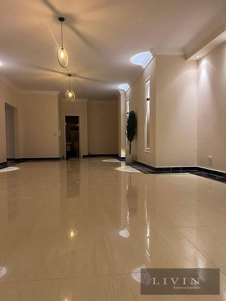 A 3-bedroom apartment with an area of 147 square meters in Sarai Compound, located next to Madinaty and just minutes away from Fifth Settlement 2