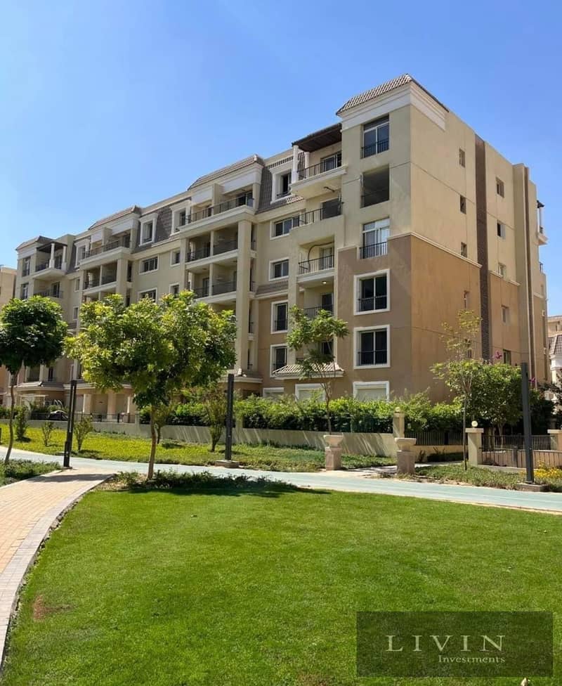 A 3-bedroom apartment with an area of 147 square meters in Sarai Compound, located next to Madinaty and just minutes away from Fifth Settlement 9