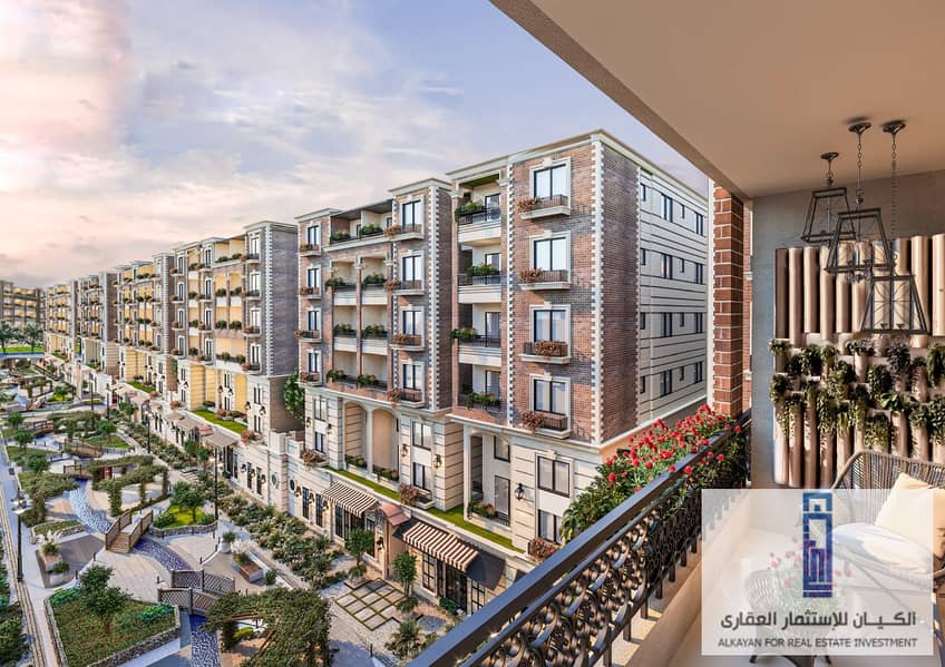 Your luxurious apartment is fully finished in Sheraton with 8-year installments in Rock Yard Compound 4