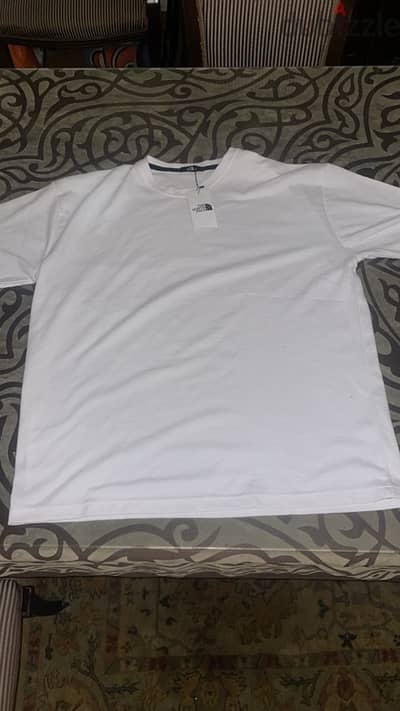 Original white plain North face shirt XXL