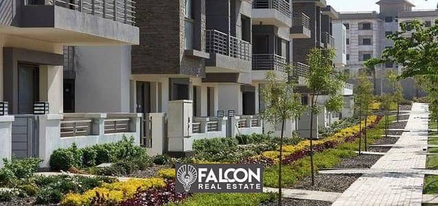 3 bedroom apartment with a distinctive garden view for sale in Taj City Compound in front of the airport gate with a 42% discount for cash