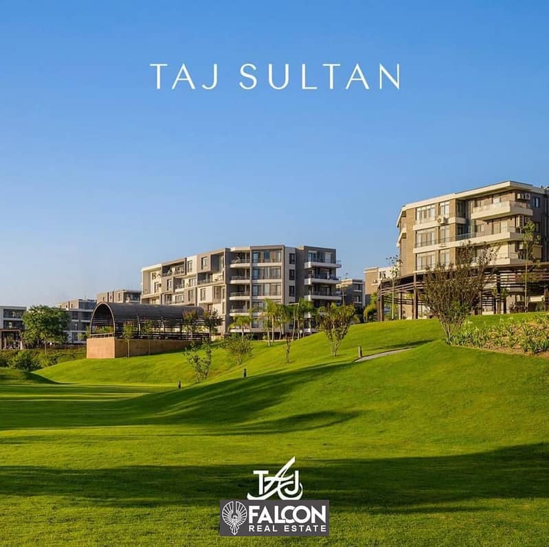 3 bedroom apartment with a distinctive garden view for sale in Taj City Compound in front of the airport gate with a 42% discount for cash 1