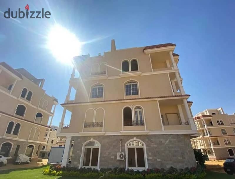 A prime duplex with immediate delivery, 272 square meters + 80 square meters garden, is available in the heart of 6th of October, near Al Sayad Club 7