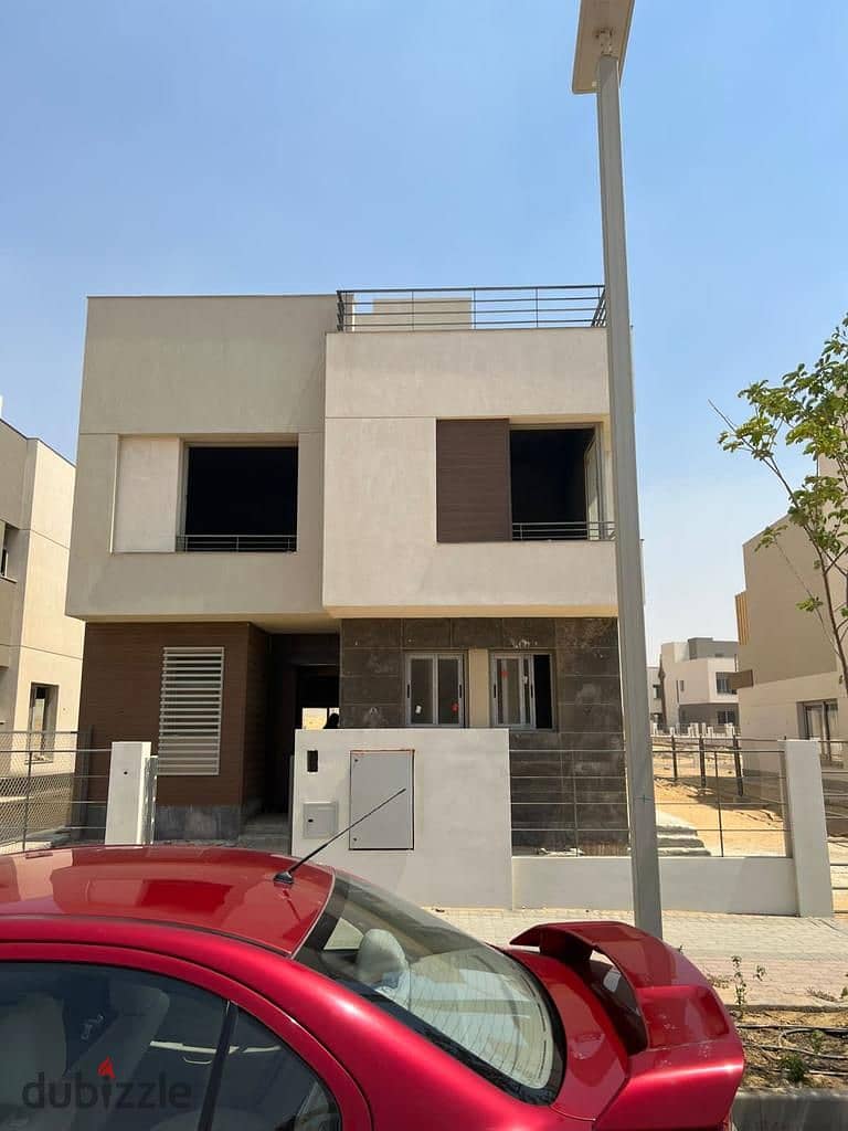 Villa Type M for sale ground  + first + Roof for sale at Palm Hills New Cairo , fifth settlment 5