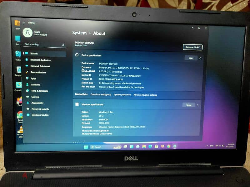 لاب توب ديل كور i7 جيل عاشر بالكرتونة 6