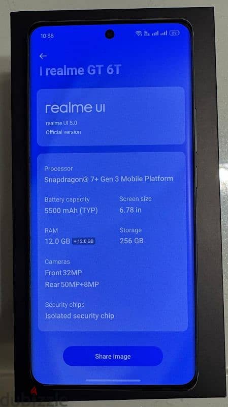 Realme GT6T كسر زيرو رام 12 مساحة 256 بالفاتورة الضريبية 3