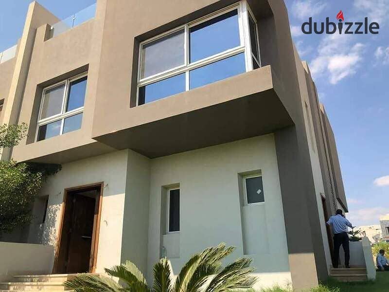 A 395-square-meter twin house is available for immediate delivery in ETAPA compound, Sheikh Zayed, with an installment plan over 10 years 1