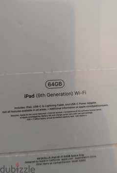 apple ipad 9th as new with everything ايباد 0