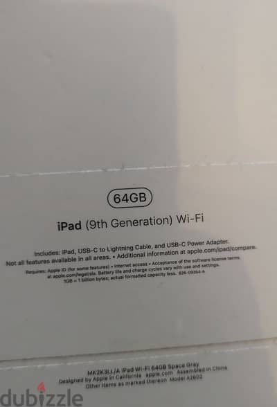 apple ipad 9th as new with everything ايباد