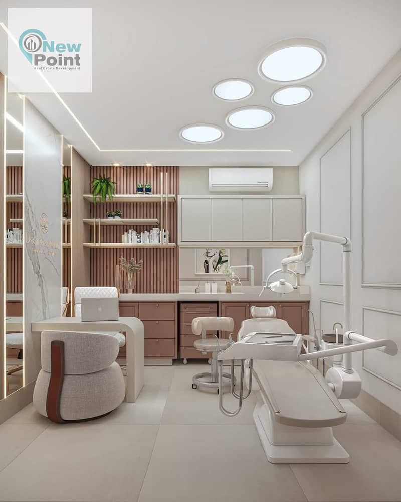 Own a fully finished clinic in the most upscale residential and vital areas in the Fifth Settlement, directly on the northern ninetieth road, near the 3