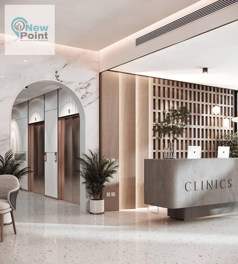 A fully finished clinic for sale at the lowest price in the most distinguished areas of the Fifth Settlement, directly on the North Ninety, the most u 1