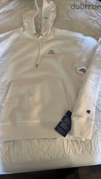 champion white hoodie