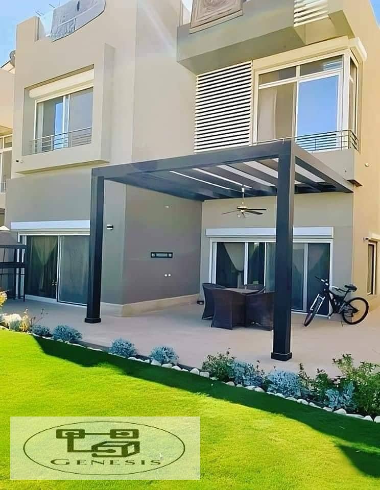 Townhouse 190m for sale in Palm Hills New Cairo with installments over the longest repayment period 6