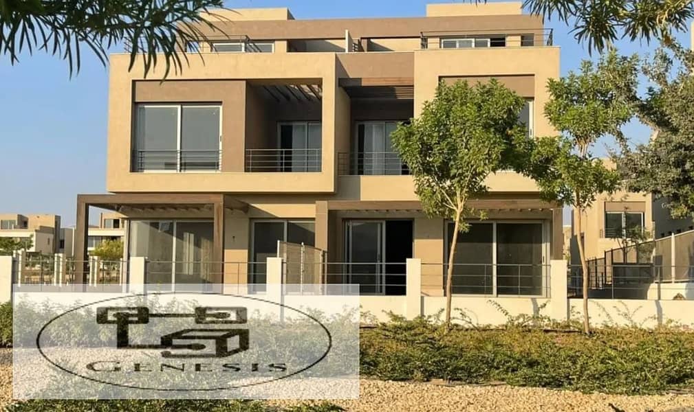 Townhouse 190m for sale in Palm Hills New Cairo with installments over the longest repayment period 7