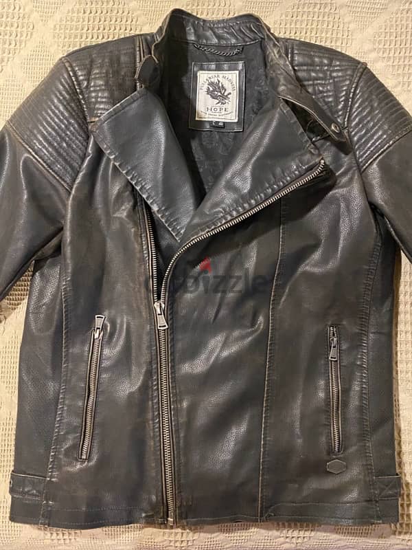 PULL & BEAR Leather Balmain Biker Jacket 1