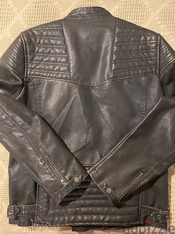 PULL & BEAR Leather Balmain Biker Jacket 4