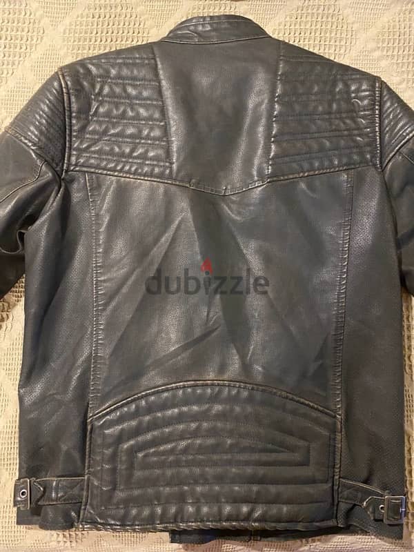 PULL & BEAR Leather Balmain Biker Jacket 5