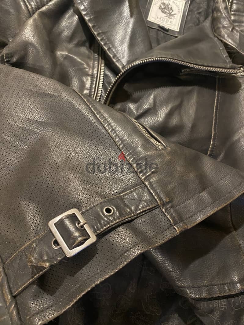 PULL & BEAR Leather Balmain Biker Jacket 9