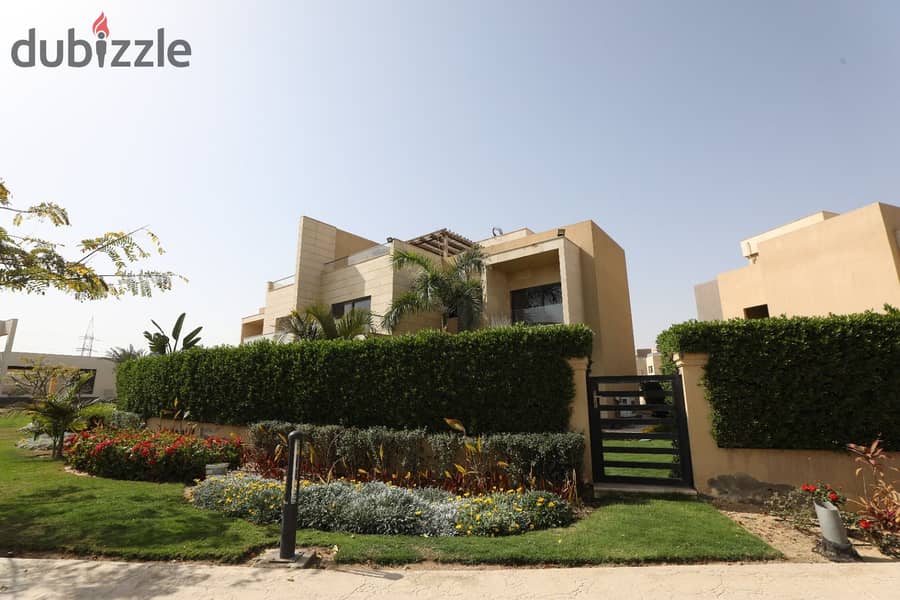 A stunning apartment with a garden covering an area of 225 sqm, located in front of Nile University and just steps away from Mall of Arabia in the Joy 19