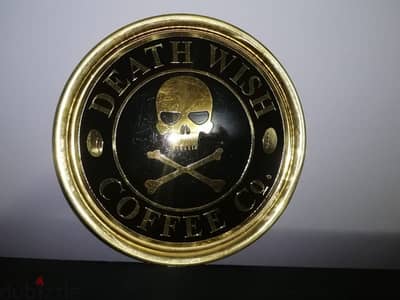 صينية من النحاس الاصفر مدهبة ٢٨. 5 سم Death Wish Coffee Tray