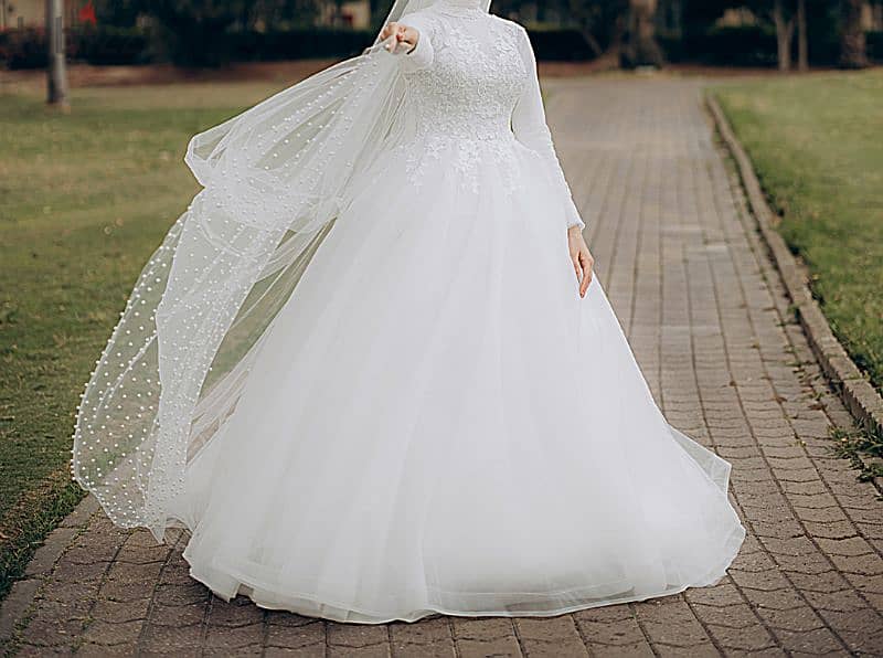 Wedding Dress with Veil and Shoes 1