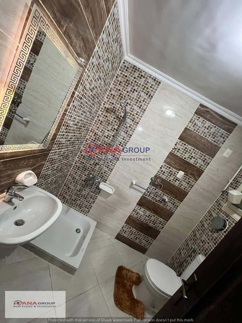 Apartment for rent in Dar Misr, District 12, fully furnished, fully air-conditioned, hot and cold Area 130 meters 3 rooms 2 bathrooms First floor, ele 3