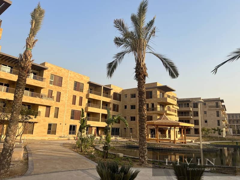 3-room apartment for sale double view, with landscape and water features, in Taj City Compound, in front of Cairo Airport 6