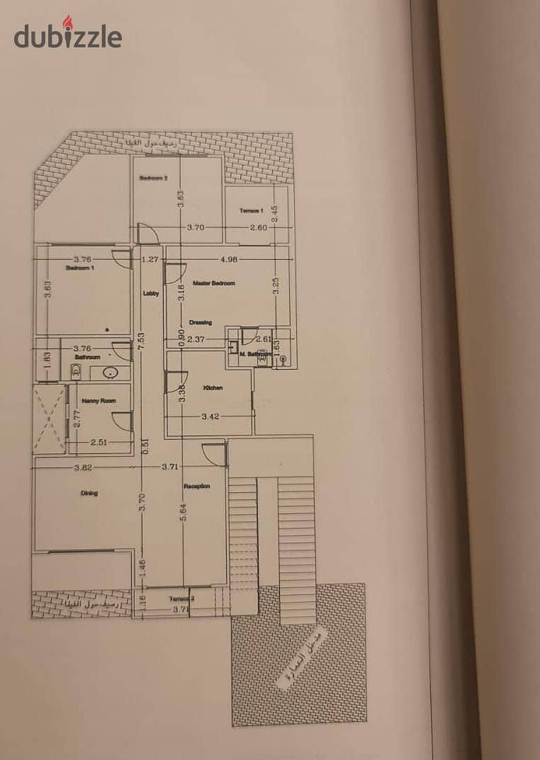 For sale, a 220-square-meter corner penthouse in Villas Dunes Compound, with installments remaining, resale at a very special price, with a lake view 8