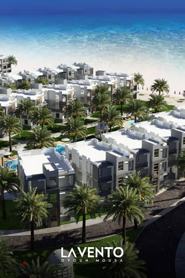 Your fully finished unit directly on the sea with an area of ​​95 meters in La vento, Oyoun Moussa, Ras Sudr 3