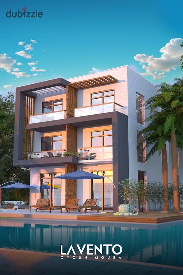 Your fully finished unit directly on the sea with an area of ​​95 meters in La vento, Oyoun Moussa, Ras Sudr 7