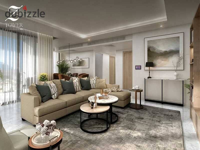 4-room apartment for sale, fully finished with air conditioners and kitchen, in ZED Towers, in installments, ZED WEST 7