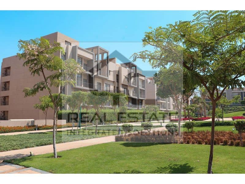 Apartment with a garden 205 m ready to move prime location with the lowest price in Almarasem 7