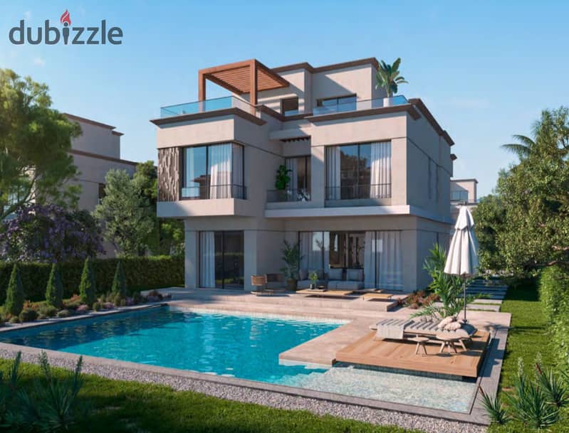 At launch price, a prime townhouse with Palm Hills, offering a clear landscape view and available with installment plans over the longest payment 11