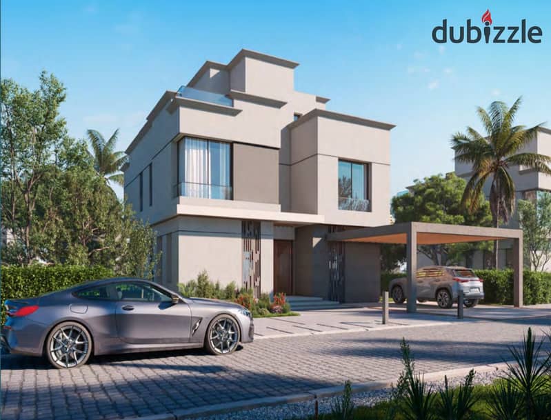 At launch price, a prime townhouse with Palm Hills, offering a clear landscape view and available with installment plans over the longest payment 12