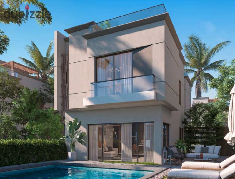 At launch price, a prime townhouse with Palm Hills, offering a clear landscape view and available with installment plans over the longest payment 13