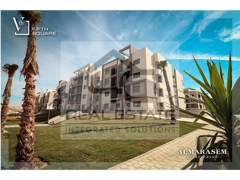 Apartment 245 m 4-bedroom the lowest price offered in the market double view and view landscape bahry in Al Marasem 2