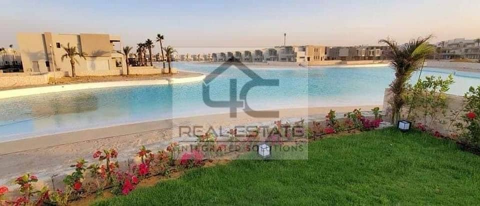 Townhouse for sale, fully finished, first row, overlooking the lagoon, directly overlooking the sea, and a view of the largest landscape 5