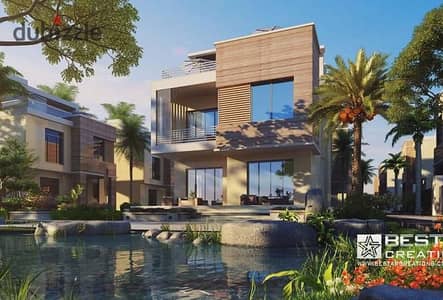 212 sqm villa in the heart of New Cairo in Sarai Compound next to Madinaty|in installments