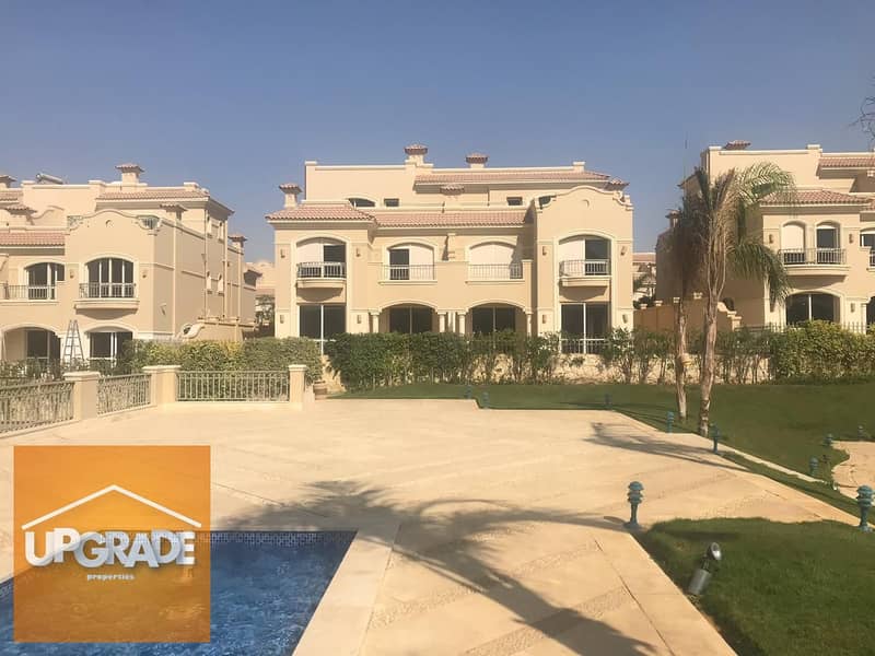 Twin house villa 235 m ready to move landscape view and lakes in Patio Casa Compound with the rest up to 5 years with La Vista in Shorouk City 6