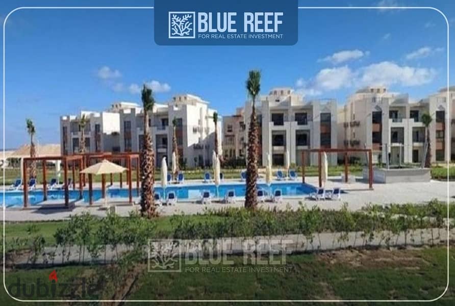 penthouse with roof for sale directly on the swimming pool, fully finished, prime location in Gaia, Ain Sokhna 3