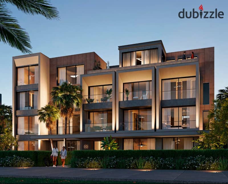 Live in Palm Hills in a fully finished apartment with installments over 8 years, prime location in Sheikh Zayed 2