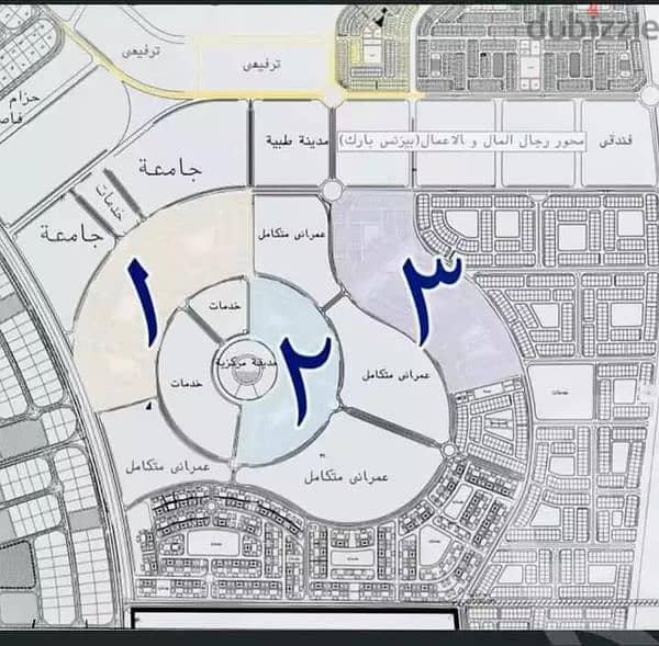 ارض للبيع 500م علي شارع رئيسي وقريبة من محور المال و الاعمال مدينة بدر 0