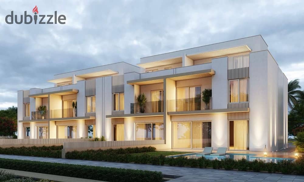 Live in a 3-storey villa in installments directly on Dahshur Street, prime location in the heart of Sheikh Zayed in WEST END next to DUNES 7