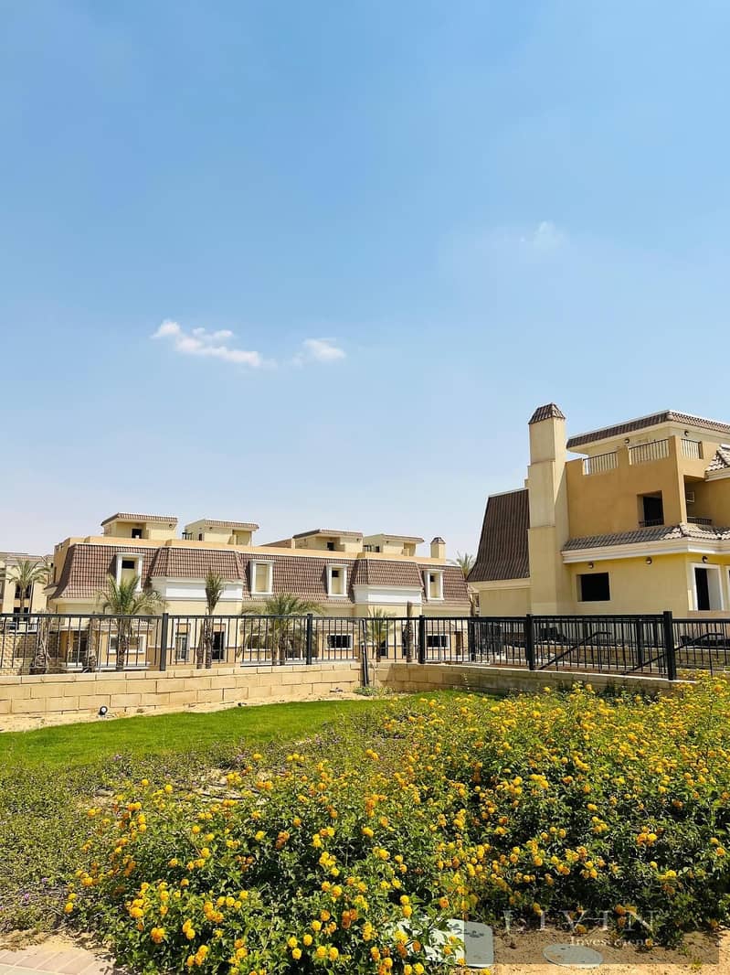 OLD PRICE- S villa for sale in Fifth Settlement , front of Madinaty Sarai new cairo compound 4 bedrooms + nanny's room ( long term installments ) 1