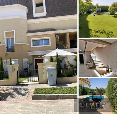 OLD PRICE- S villa for sale in Fifth Settlement , front of Madinaty Sarai new cairo compound 4 bedrooms + nanny's room ( long term installments )