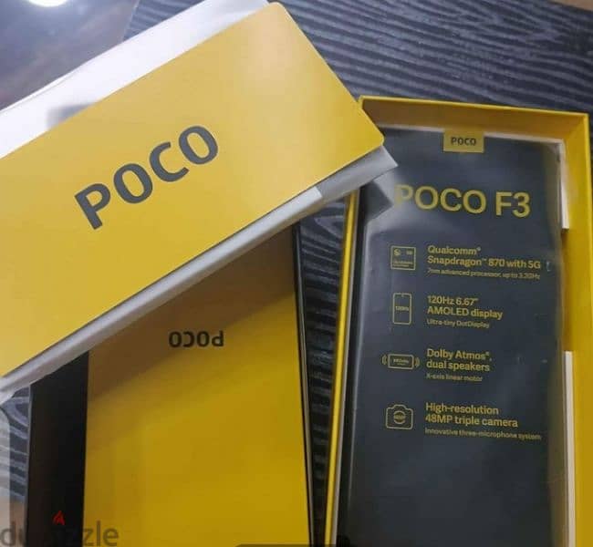 موبايل Poco F3 في كسر بسيط في الضهر فقط غير كده الجهاز الله اكبر عليه 1