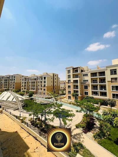 Apartment for a snapshot price inside a fully-serviced compound for sale with a wonderful sea view on the landscape in Sarai New Cairo