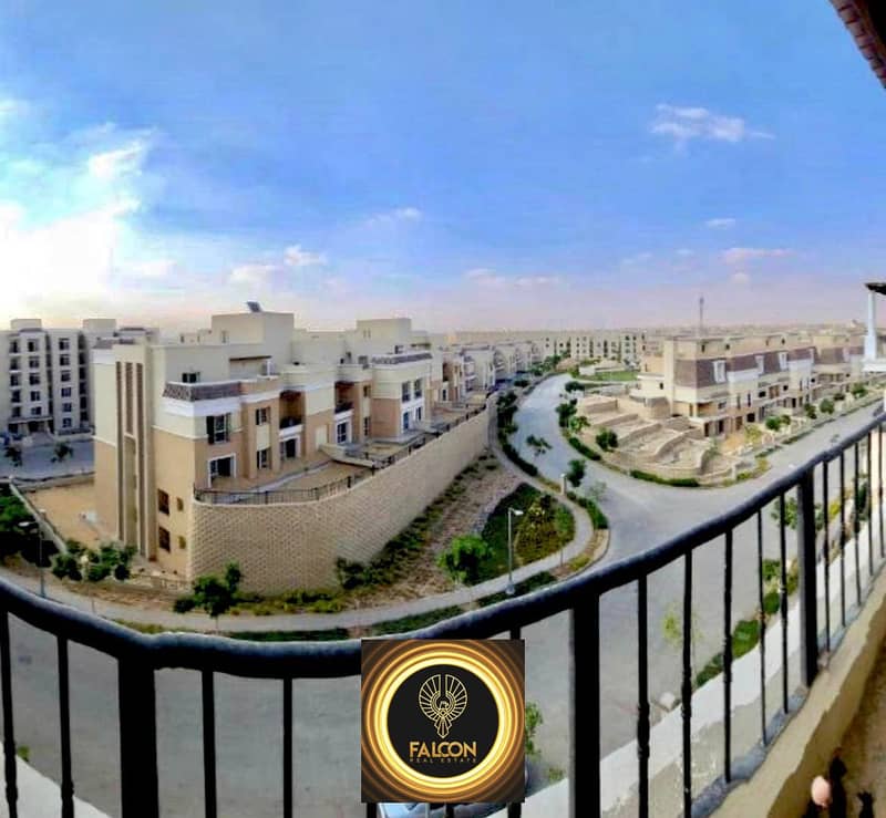 For sale, an apartment in a distinguished compound in New Cairo, next to Madinaty, in Sarai Compound, in installments over 8 years without interest 1